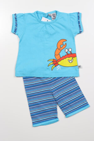 Blauw pyjashortje, Little Woody, 68