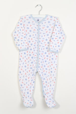 Wit-blauwe pyjama, Petit Bateau, 80