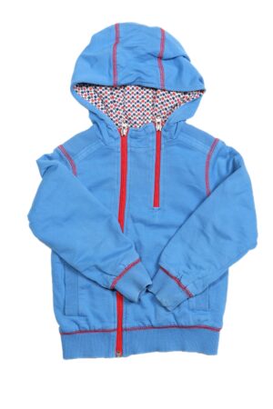 Blauwe hoodiegilet, F&G, 98