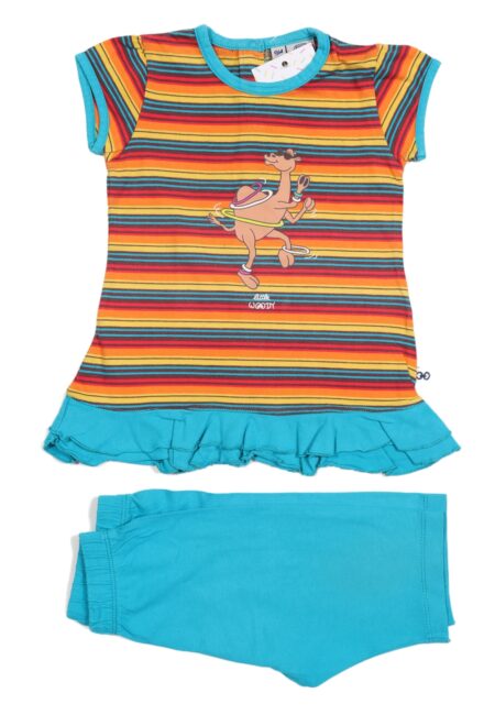 Turquoise-gekleurde pyjama, Woody, 74